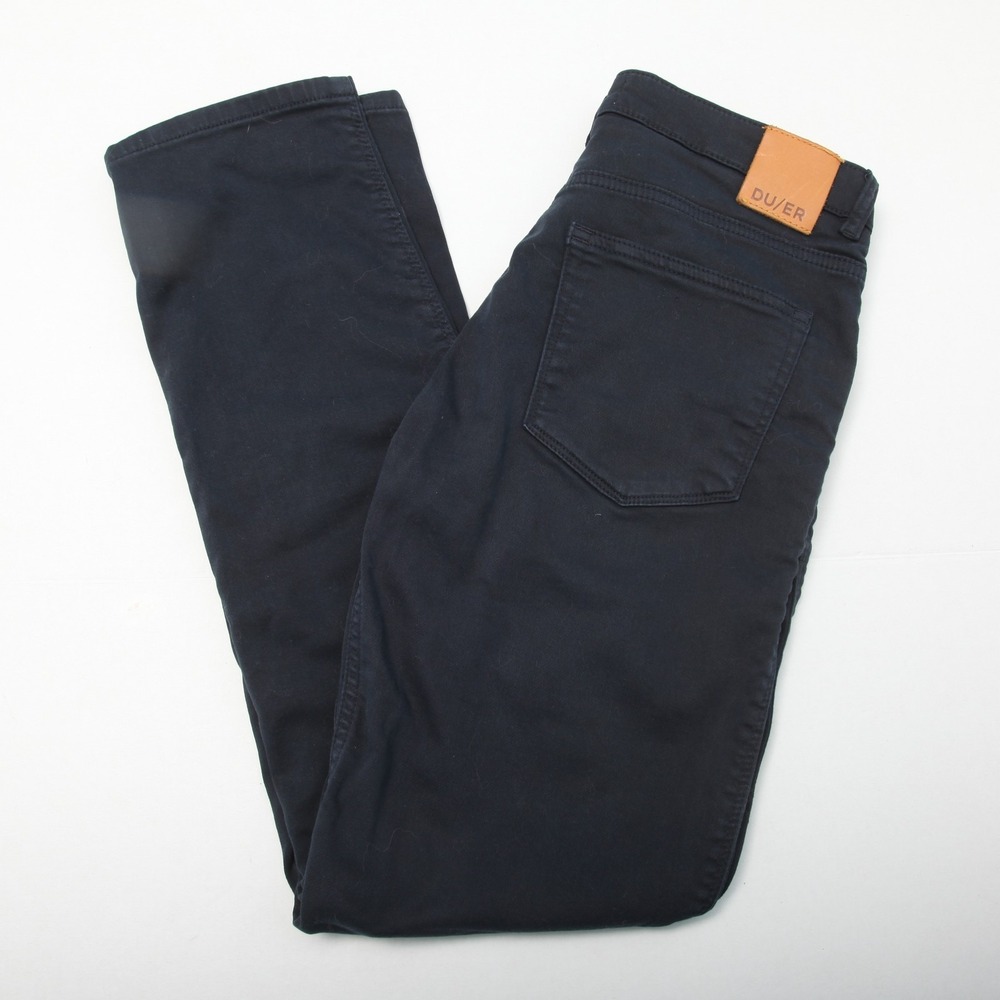 DU/ER No Sweat Slim Straight Jeans Women's Navy Blue 28 x 30 Performance